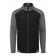 Ping Aiden Hybrid fleece pánská bunda, asphalt marl/black