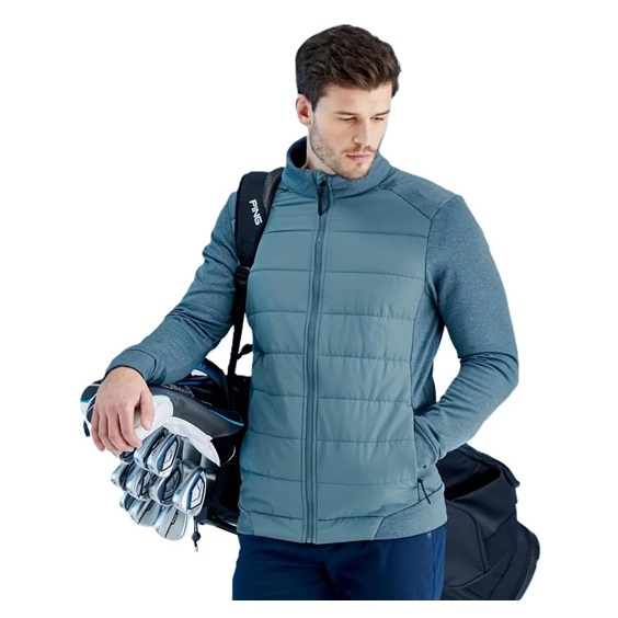 Ping Aiden Hybrid fleece pánská bunda, blue fusion marl/blue fusion