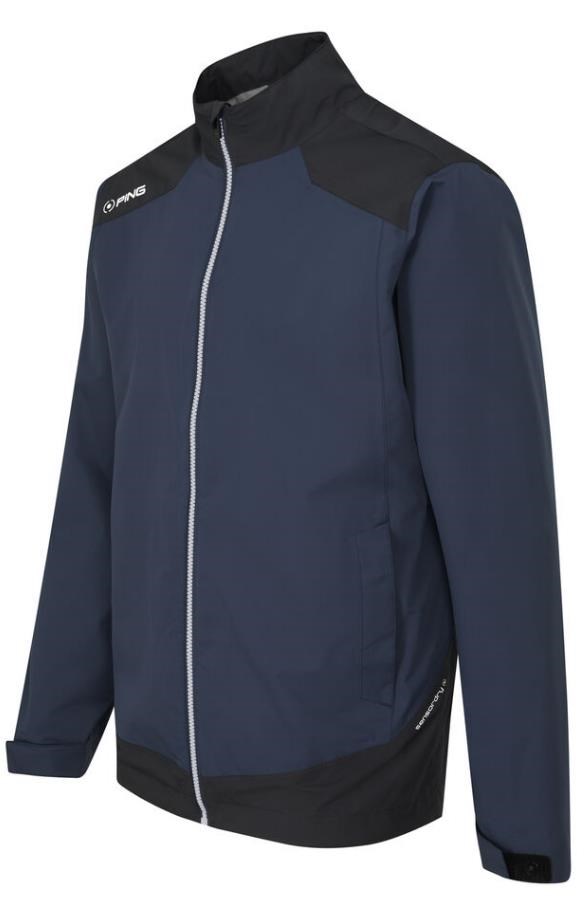Ping AquaDrive Waterproof pánská nepromokavá bunda, oxford blue/black
