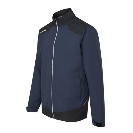 Ping AquaDrive Waterproof pánská nepromokavá bunda, oxford blue/black