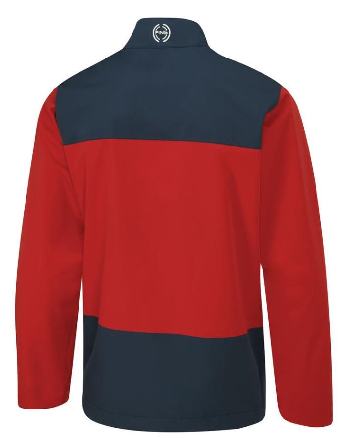 Ping AquaDrive Waterproof pánská nepromokavá bunda, classic red/oxford blue