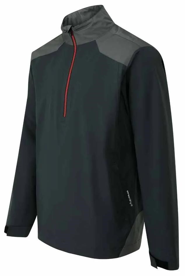 Ping AquaDrive Half-Zip Waterproof pánská nepromokavá bunda, black/asphalt