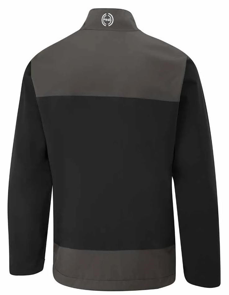 Ping AquaDrive Half-Zip Waterproof pánská nepromokavá bunda, black/asphalt