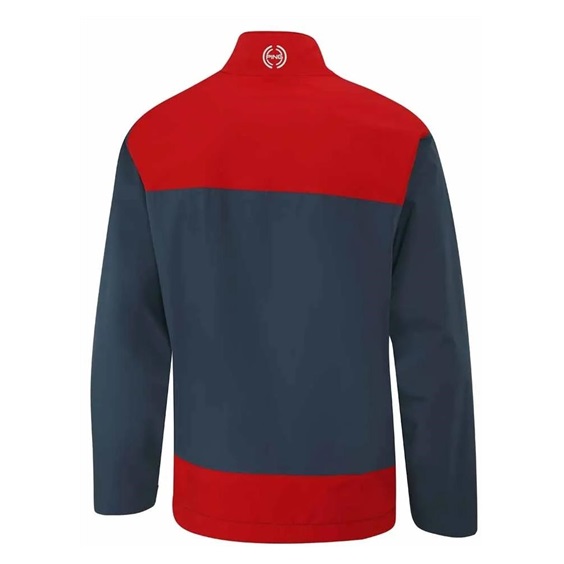 Ping AquaDrive Half-Zip Waterproof pánská nepromokavá bunda, oxford blue/classic red