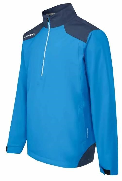 Ping AquaDrive Half-Zip Waterproof pánská nepromokavá bunda, modrá