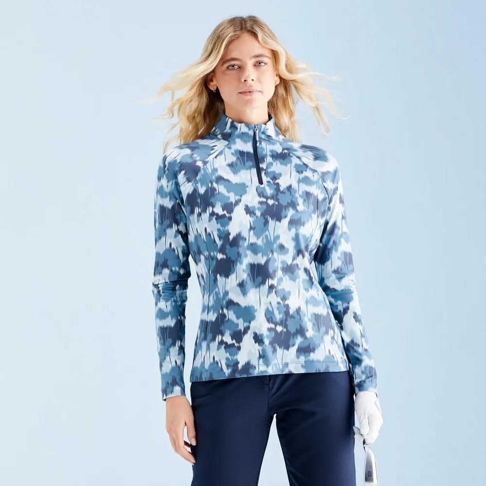 Ping Jasmine Printed long Sleeve dámský top, navy multi