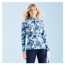 Ping Jasmine Printed long Sleeve dámský top, navy multi