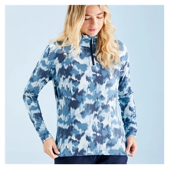 Ping Jasmine Printed long Sleeve dámský top, navy multi
