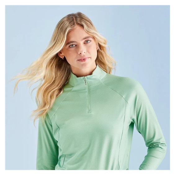 Ping Jasmine Printed long Sleeve dámský top, eucalyptus multi