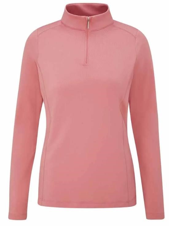 PING Aveline Half Zip dámská mikina, muted pink