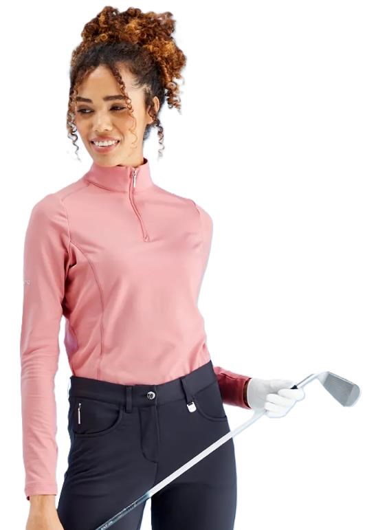 PING Aveline Half Zip dámská mikina, muted pink