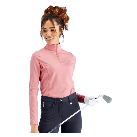 PING Aveline Half Zip dámská mikina, muted pink