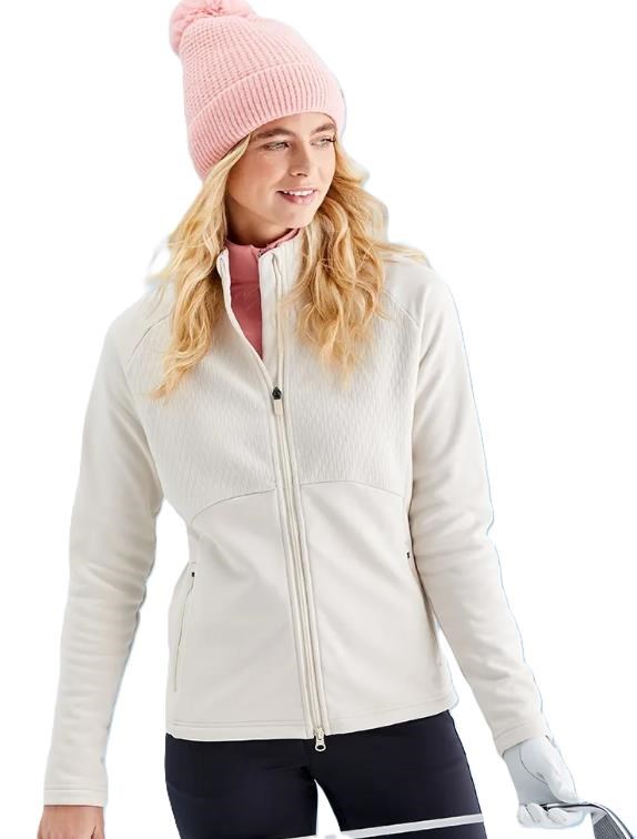 Ping Catherine Full zip fleece dámská mikina, chalk