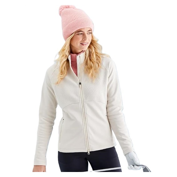Ping Catherine Full zip fleece dámská mikina, chalk