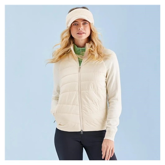 Ping Fran Hybrid full-zip dámská bunda, chalk/egret