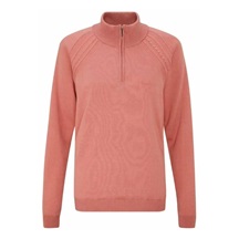 Ping Melodie Half-zip lined dámský svetr, muted pink