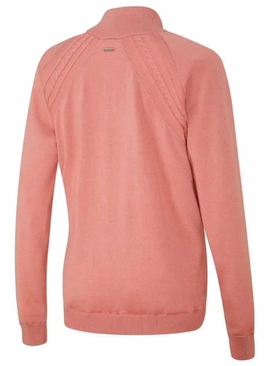 Ping Melodie Half-zip lined dámský svetr, muted pink