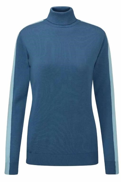 Ping Lockett Roll neck dámský svetr, blue fusion/crystal blue