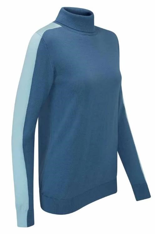 Ping Lockett Roll neck dámský svetr, blue fusion/crystal blue