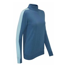 Ping Lockett Roll neck dámský svetr, blue fusion/crystal blue
