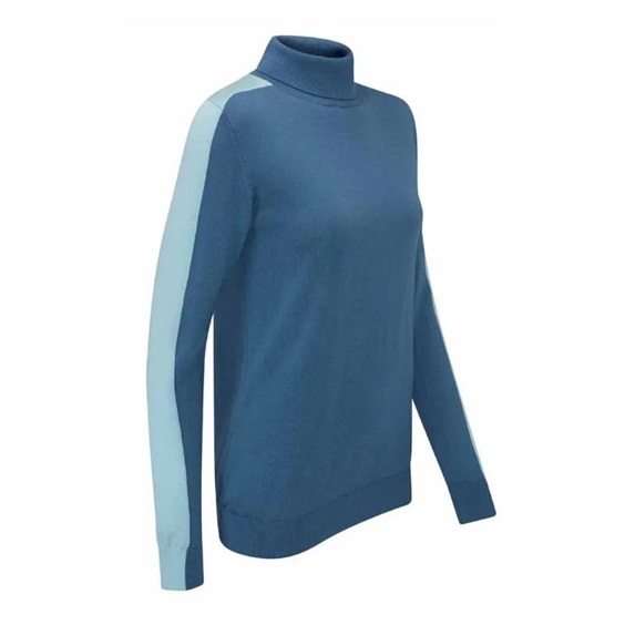Ping Lockett Roll neck dámský svetr, blue fusion/crystal blue