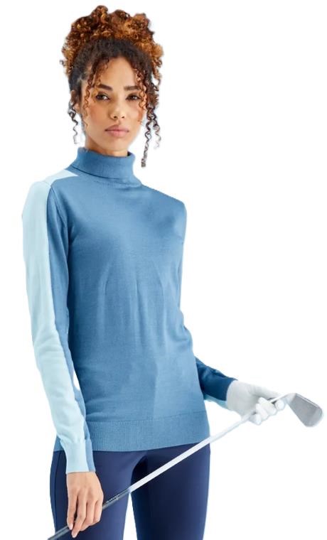 Ping Lockett Roll neck dámský svetr, blue fusion/crystal blue