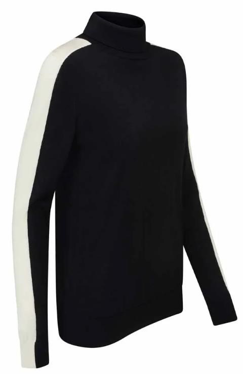 Ping Lockett Roll neck dámský svetr, black/chalk