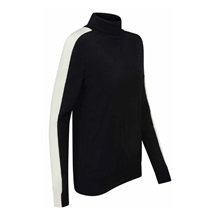 Ping Lockett Roll neck dámský svetr, black/chalk