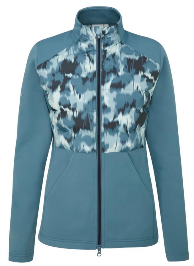 Ping Clare Zoned fleece dámská bunda, blue fusion/navy multi