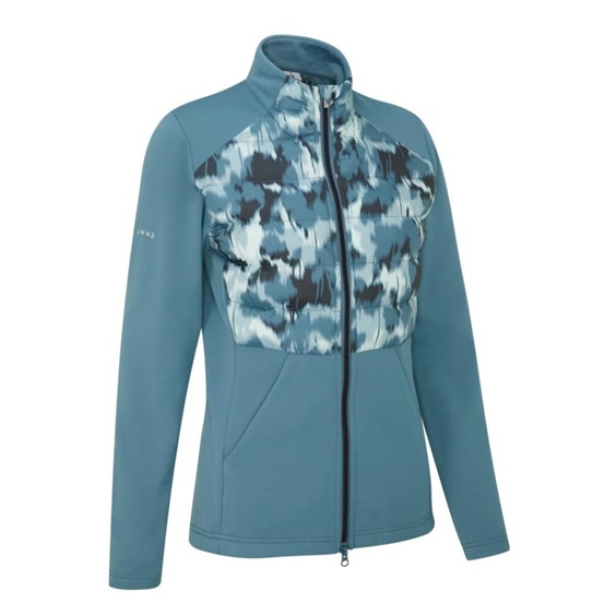 Ping Clare Zoned fleece dámská bunda, blue fusion/navy multi