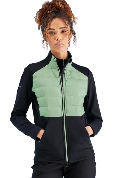 Ping Clare Zoned fleece dámská bunda, black/eucalyptus multi