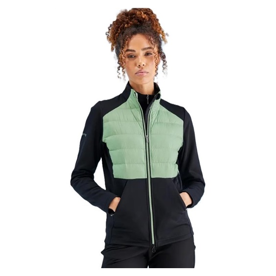 Ping Clare Zoned fleece dámská bunda, black/eucalyptus multi