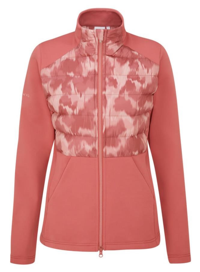 Ping Clare Zoned fleece dámská bunda, rose/rose multi