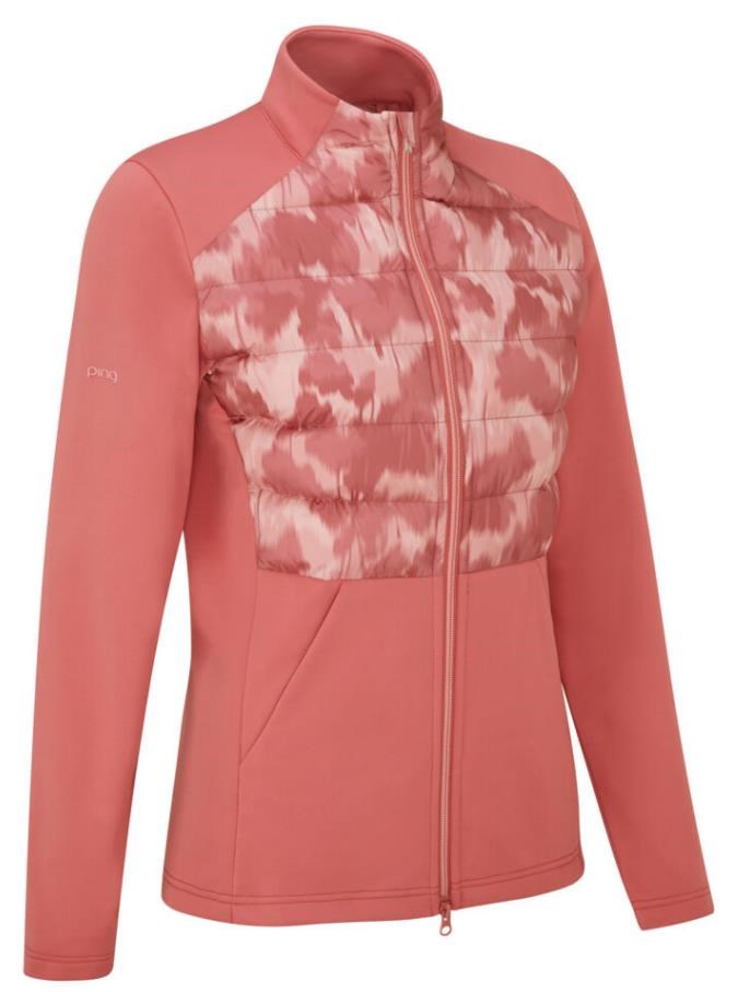 Ping Clare Zoned fleece dámská bunda, rose/rose multi