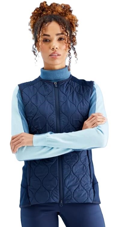 Ping Seren insulated collarless dámská vesta, modrá