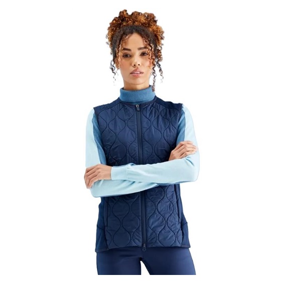 Ping Seren insulated collarless dámská vesta, modrá