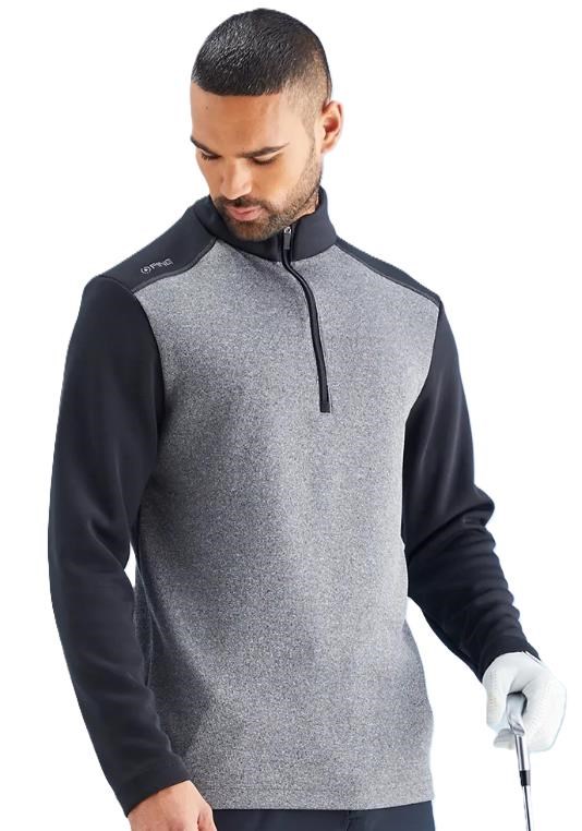 Ping Ramsey pánská mikina, black marl/black