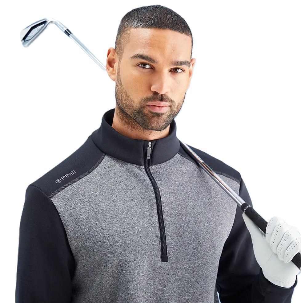 Ping Ramsey pánská mikina, black marl/black