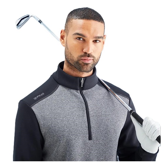 Ping Ramsey pánská mikina, black marl/black