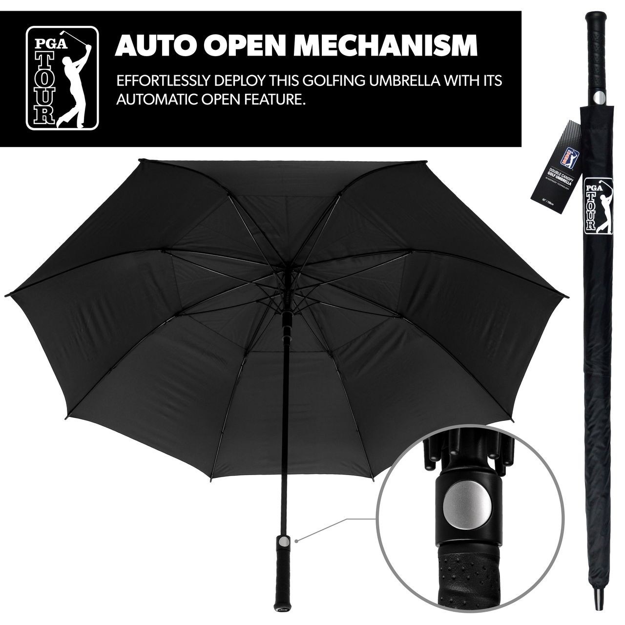 PGA Tour Windproof Double Canopy deštník 62"