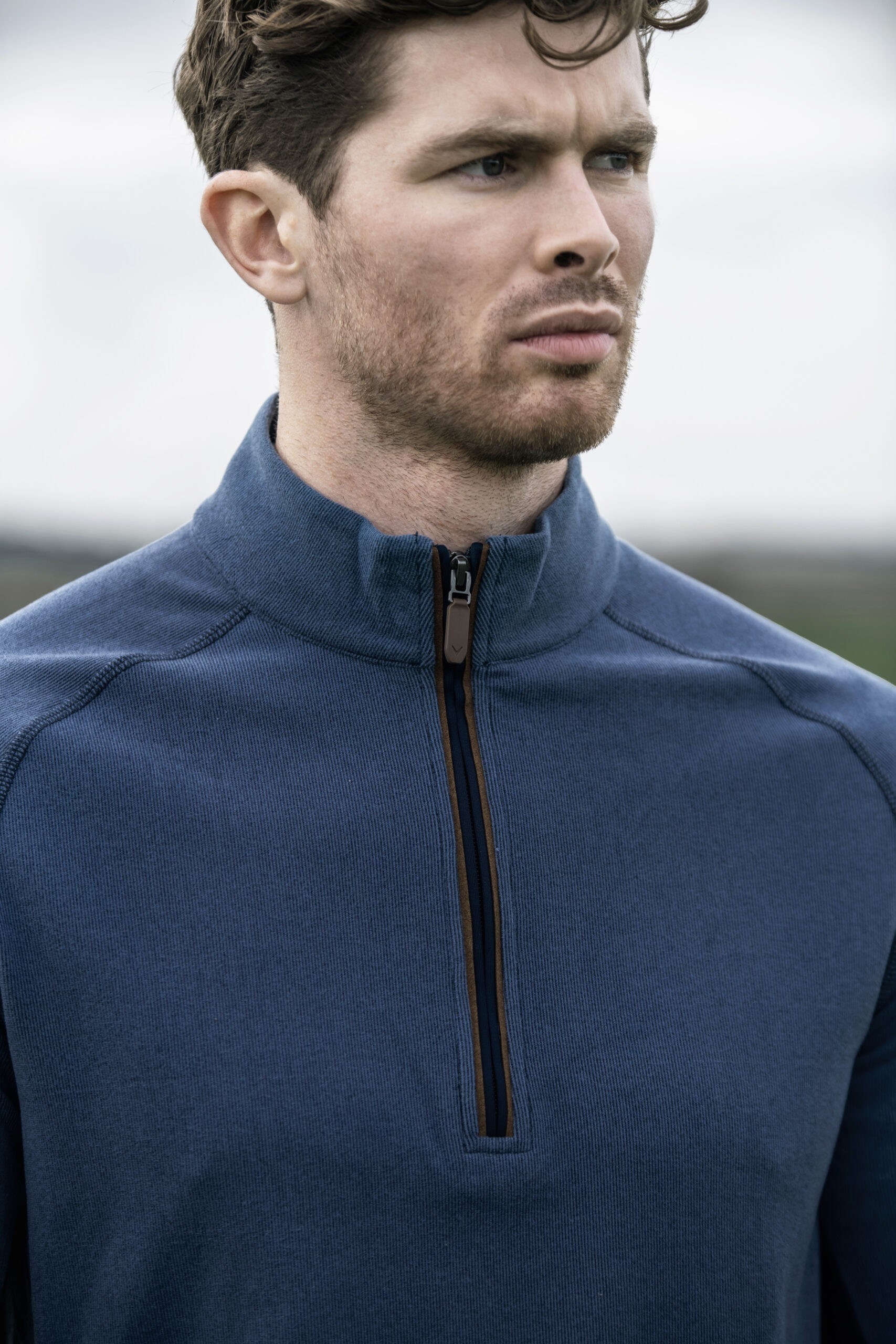 Callaway Brushed Rib 1/4 Zip pánská mikina, modrá