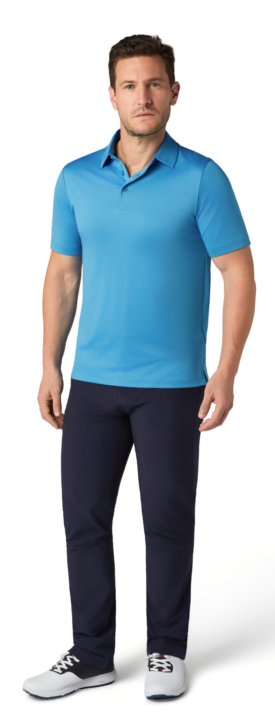 Callaway Swing Tech Tour Fit Solid pánské polo, cendre blue