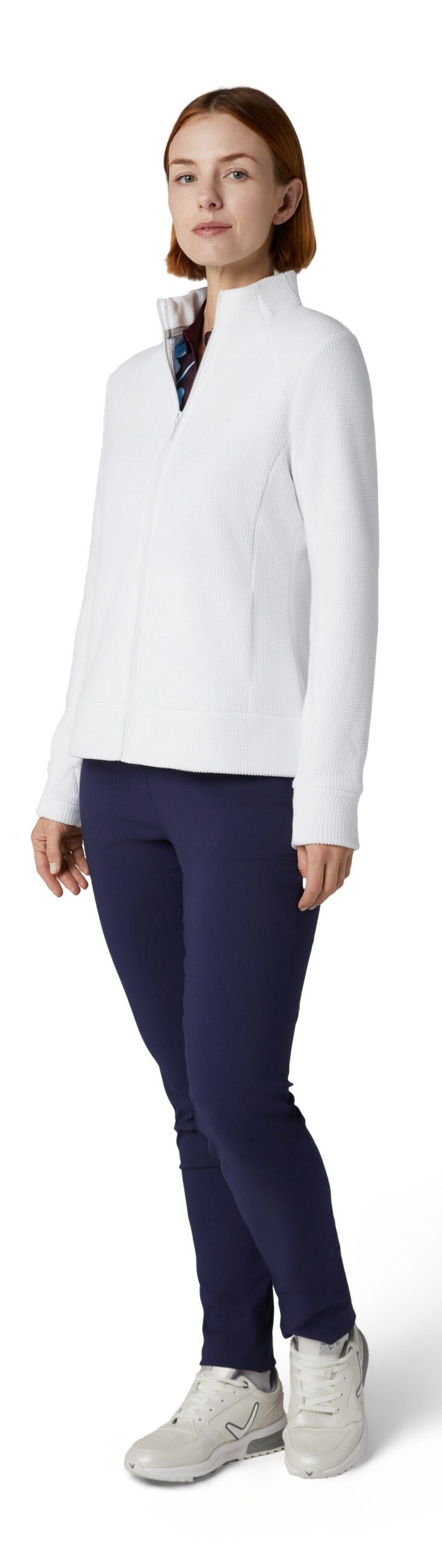 Callaway Stretch Waffle Knit Fleece dámská bunda, bílá