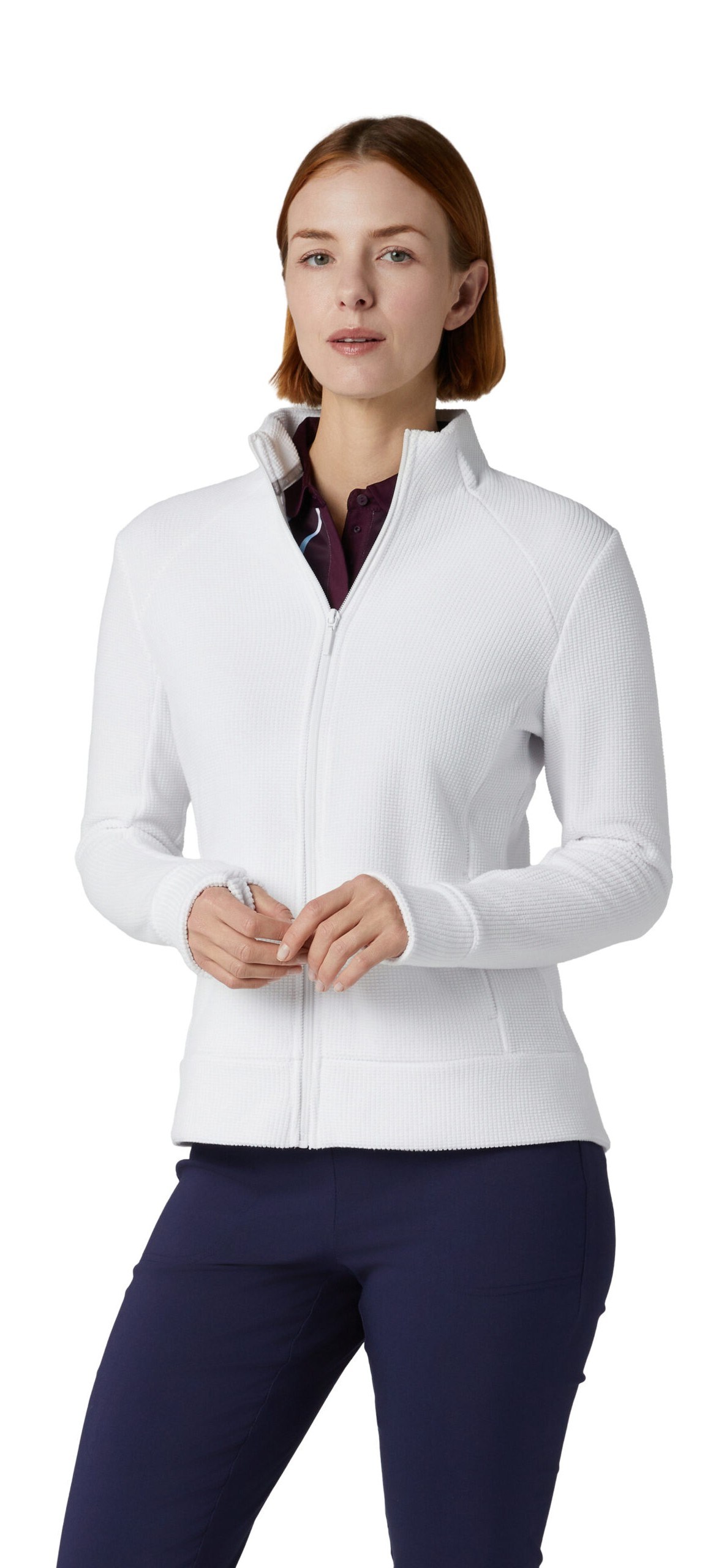 Callaway Stretch Waffle Knit Fleece dámská bunda, bílá