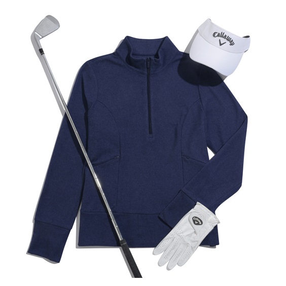Callaway 1/2 Zip Soft Touch dámská mikina, tmavě modrá