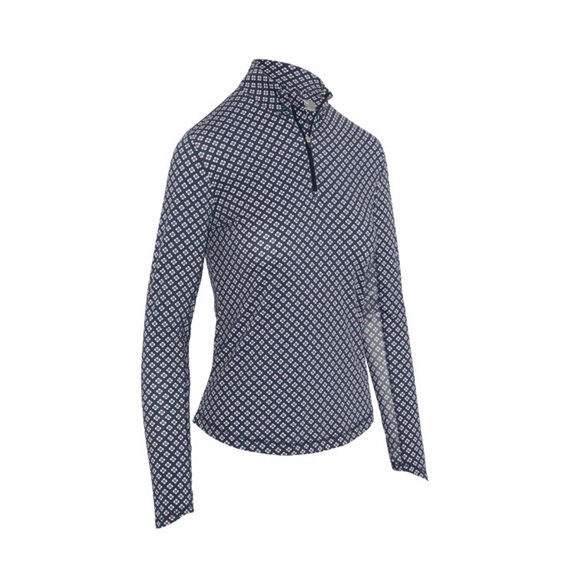Callaway Mini Geo Sun Protection dámské tirčko s dlouhým rukávem, peacoat