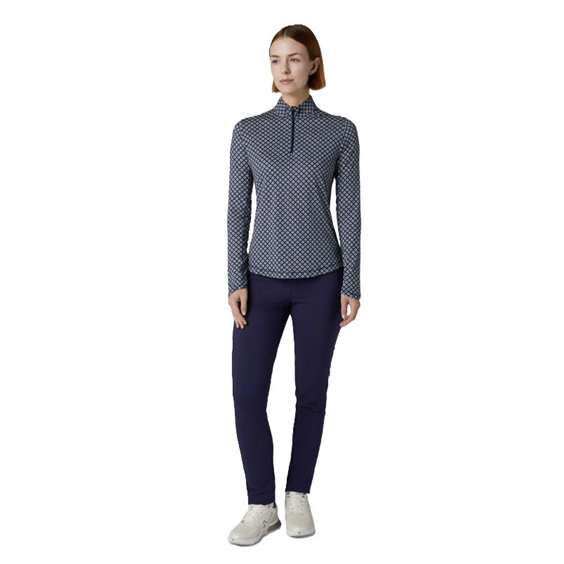 Callaway Mini Geo Sun Protection dámské tirčko s dlouhým rukávem, peacoat