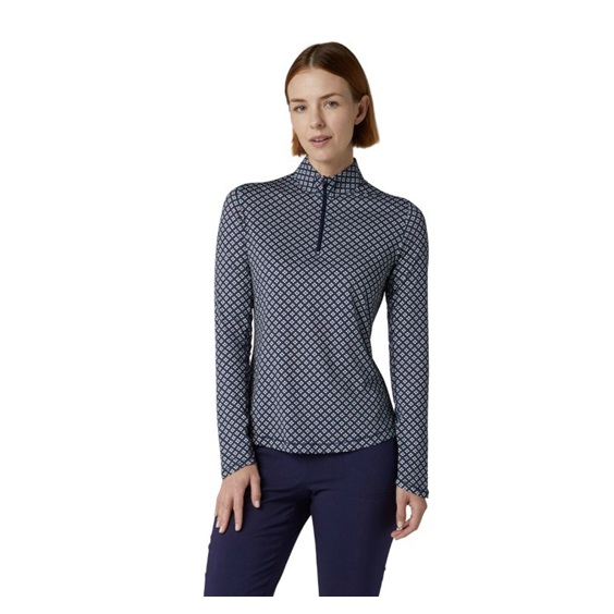 Callaway Mini Geo Sun Protection dámské tirčko s dlouhým rukávem, peacoat