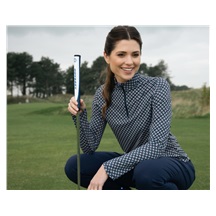 Callaway Mini Geo Sun Protection dámské tirčko s dlouhým rukávem, peacoat