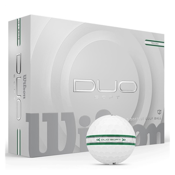 Wilson Duo Soft TRK360 golfové míčky, bílo/zelené